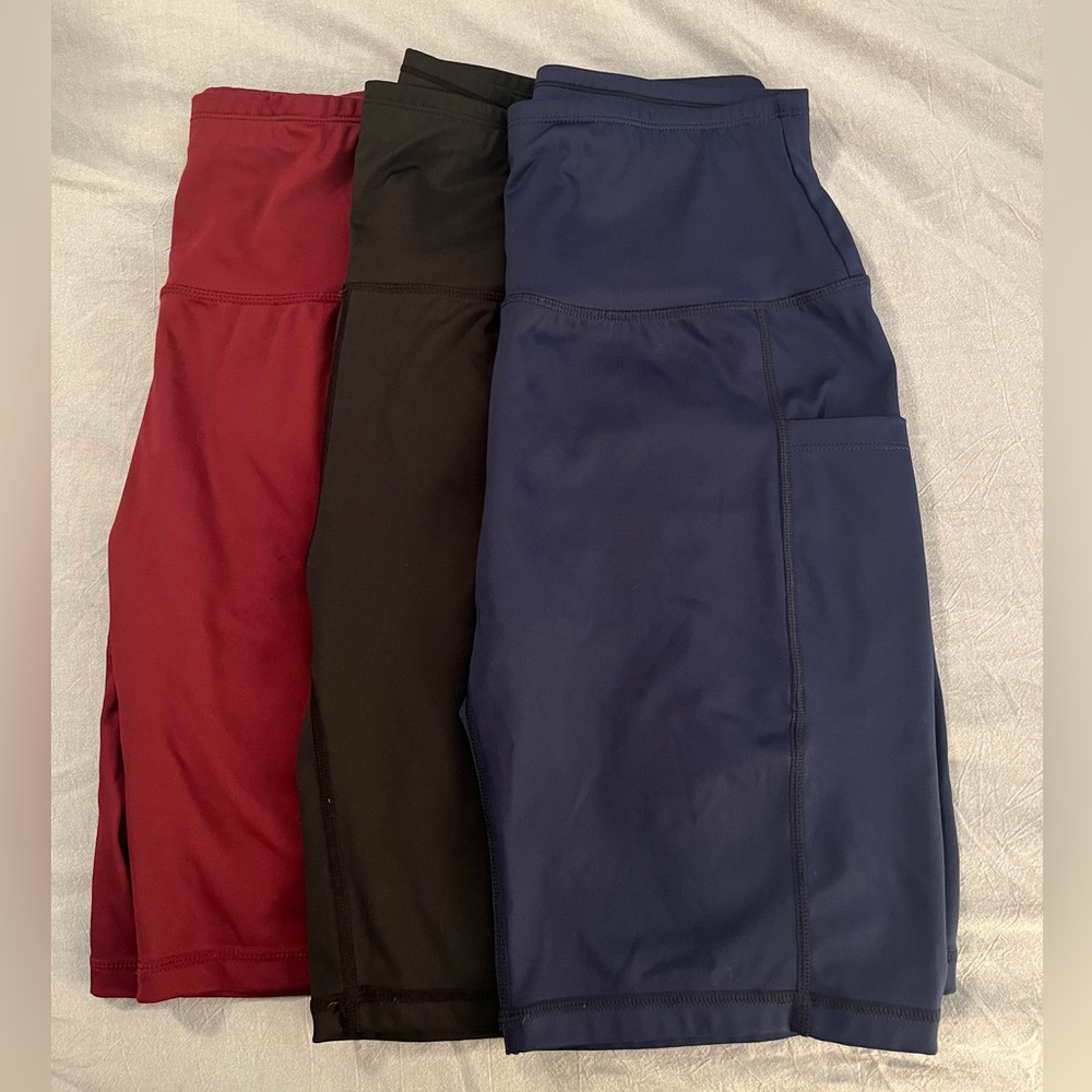 3 Pairs of Bike Shorts - 8 inch inseam